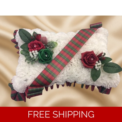 Handcrafted Tartan Cushion Funeral Tribute